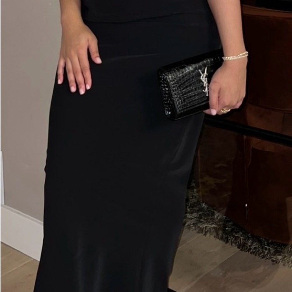 House of CB Black Strapless Maxi Dress